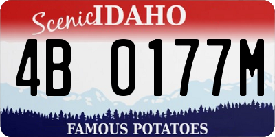 ID license plate 4B0177M