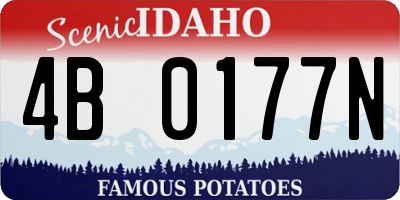 ID license plate 4B0177N