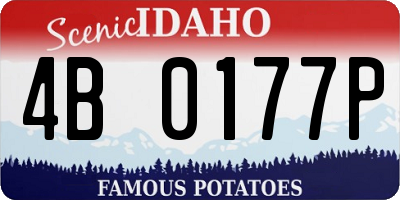 ID license plate 4B0177P