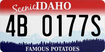 ID license plate 4B0177S