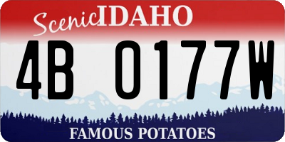 ID license plate 4B0177W