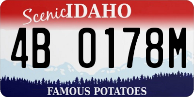ID license plate 4B0178M