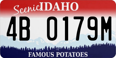 ID license plate 4B0179M