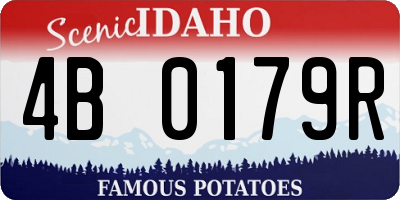 ID license plate 4B0179R