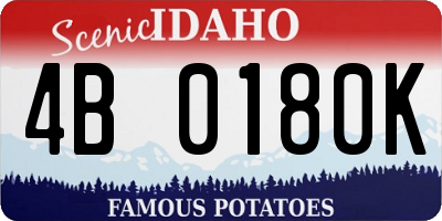ID license plate 4B0180K