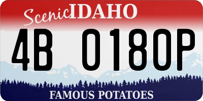 ID license plate 4B0180P