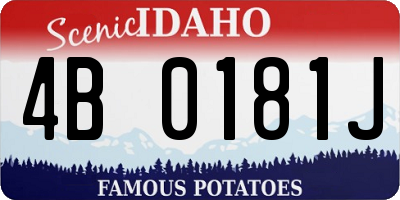 ID license plate 4B0181J