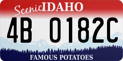 ID license plate 4B0182C