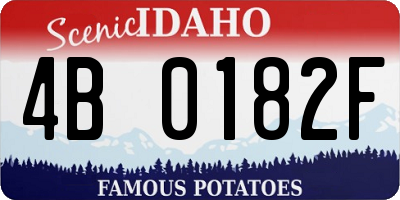 ID license plate 4B0182F