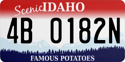 ID license plate 4B0182N