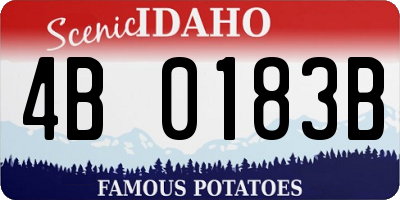 ID license plate 4B0183B