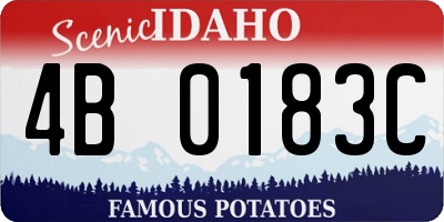 ID license plate 4B0183C