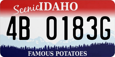 ID license plate 4B0183G