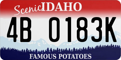 ID license plate 4B0183K