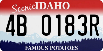 ID license plate 4B0183R