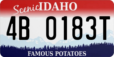 ID license plate 4B0183T