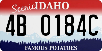 ID license plate 4B0184C