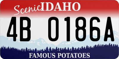 ID license plate 4B0186A