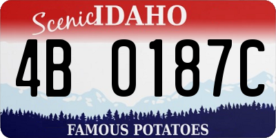 ID license plate 4B0187C