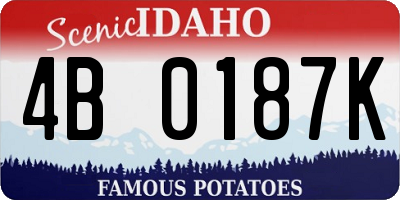 ID license plate 4B0187K