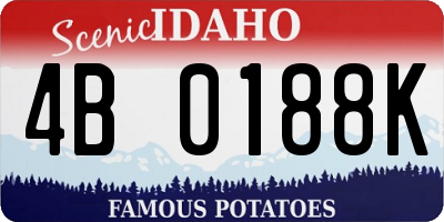 ID license plate 4B0188K