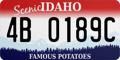 ID license plate 4B0189C