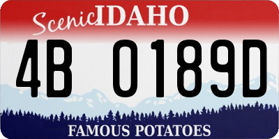 ID license plate 4B0189D