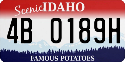 ID license plate 4B0189H