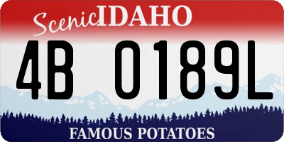 ID license plate 4B0189L