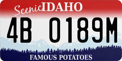 ID license plate 4B0189M