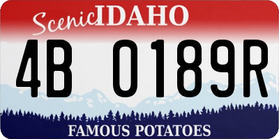 ID license plate 4B0189R