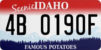 ID license plate 4B0190F