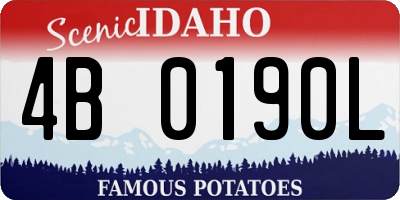 ID license plate 4B0190L