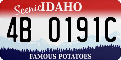 ID license plate 4B0191C