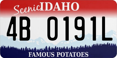 ID license plate 4B0191L