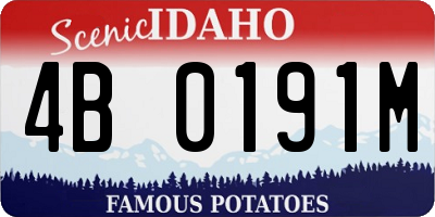 ID license plate 4B0191M