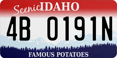 ID license plate 4B0191N