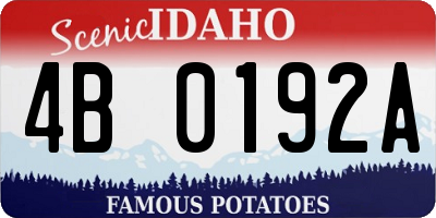 ID license plate 4B0192A