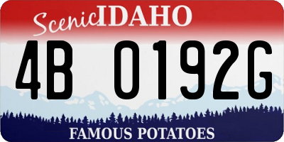 ID license plate 4B0192G