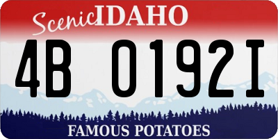 ID license plate 4B0192I