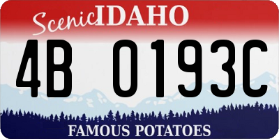 ID license plate 4B0193C