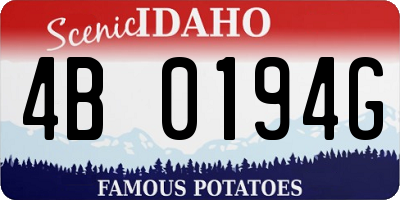 ID license plate 4B0194G
