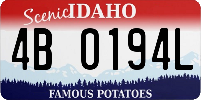 ID license plate 4B0194L