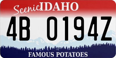 ID license plate 4B0194Z