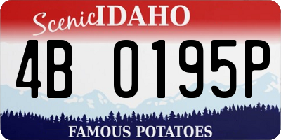 ID license plate 4B0195P