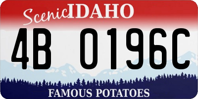 ID license plate 4B0196C