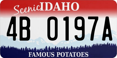 ID license plate 4B0197A