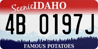 ID license plate 4B0197J