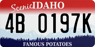 ID license plate 4B0197K