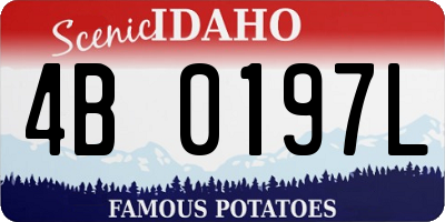 ID license plate 4B0197L